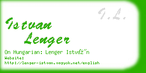 istvan lenger business card